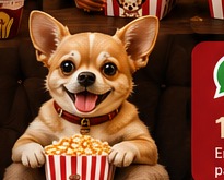 Chihuahua Pingo com pipoca